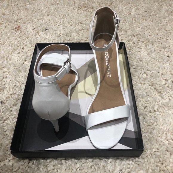 2for$40 White Stiletto Strapy Dress Heels - Picture 3 of 4